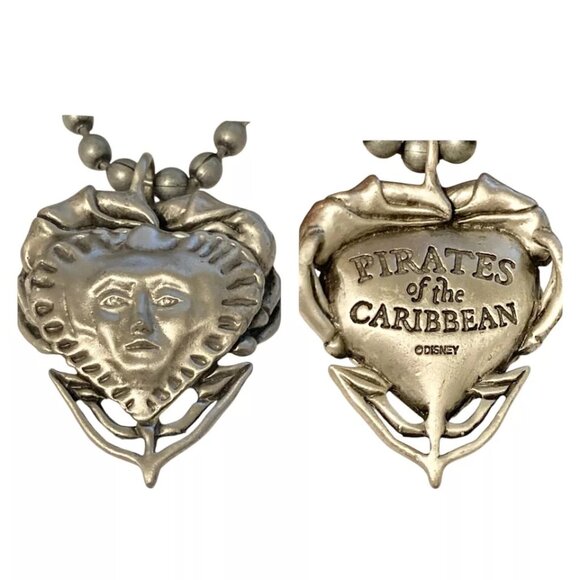 Vintage Disney Pirates of the Caribbean Necklace Tia Dalma Calypso Witch 17.5" - Picture 1 of 12